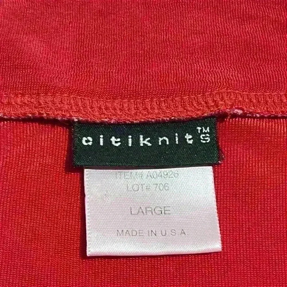 citiknits Slinky Jogger Running Jacket Full Zip Front Red Large Womens Y2K - Picture 3 of 6